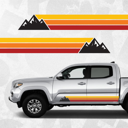 Tacoma decals mountain stripe