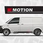 4MOTION Volkswgen Transporter Side Stripe Decal Kit - fits T4 T5 T6 Transporter, Multivan, California models