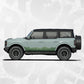 Ford Bronco Graphics - Green Mountain Range Landscape Decal - Side Stripe Wrap Kit - Kit of 2