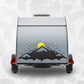 Camper Decal Mountains and Sun - RV Trailer, Camper, Van, Car vinyl sticker