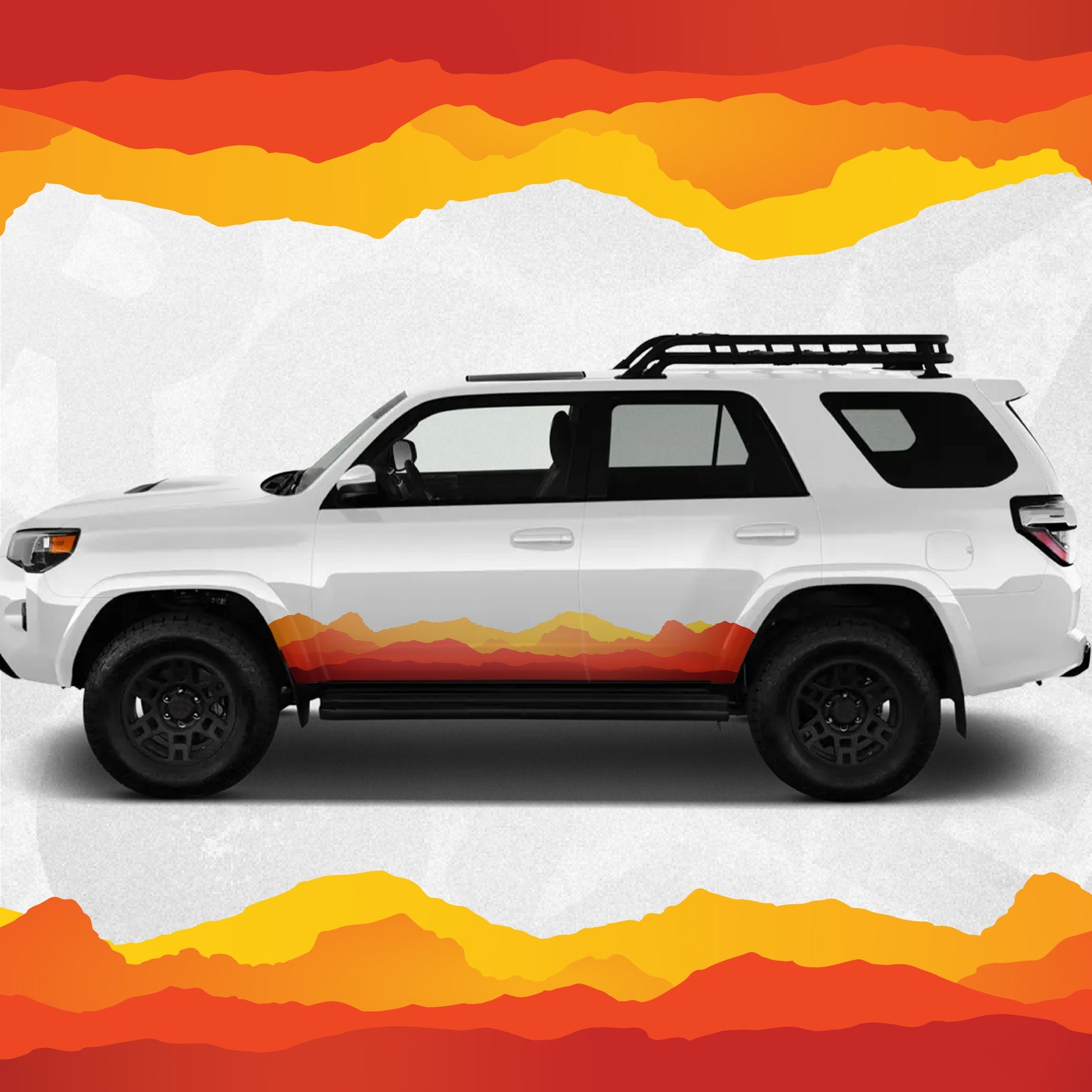 Toyota 4Runner Decal - Rocker Panel Side Wrap Kit - Car Vinyl Retro Decal Graphics