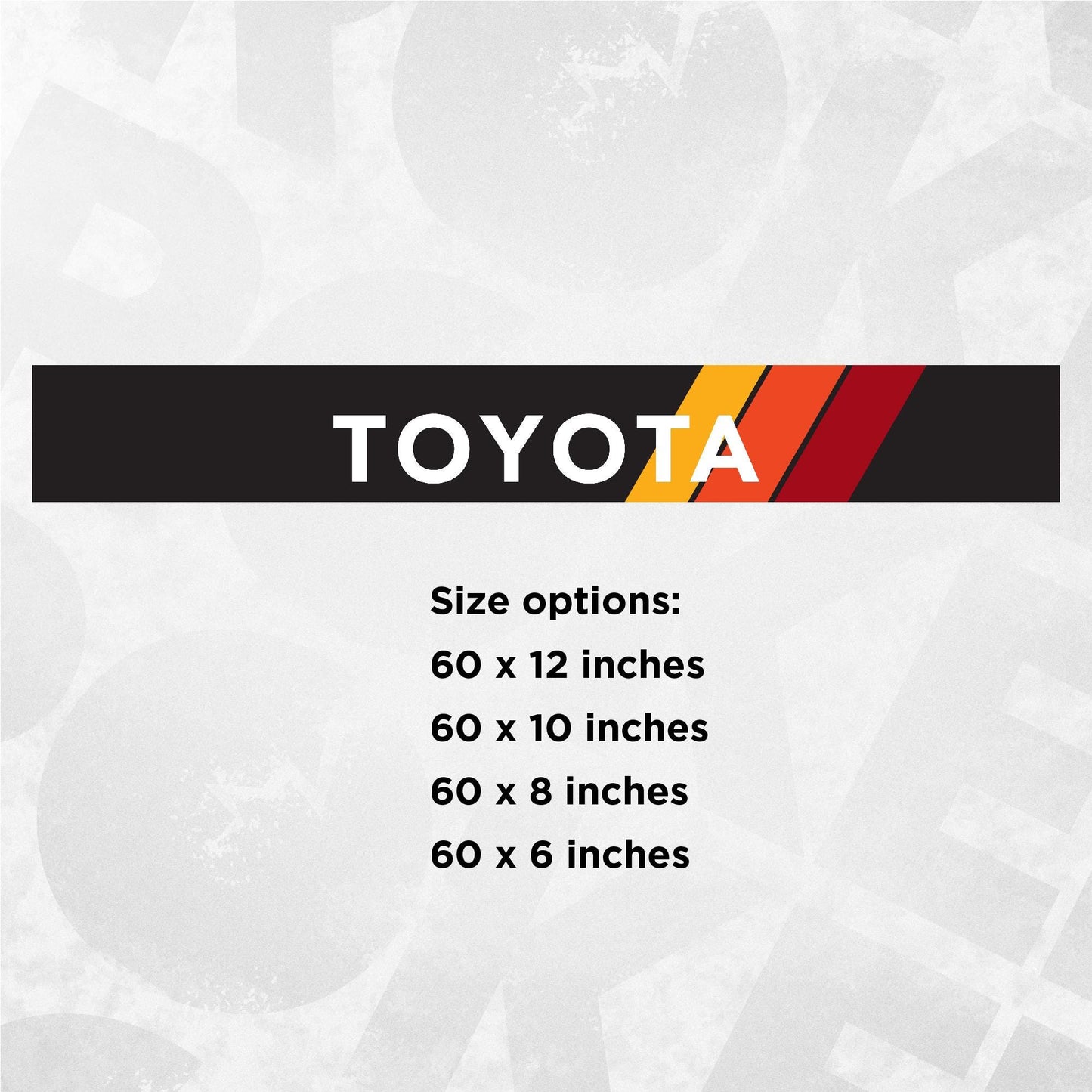 Toyota Windscreen Black Banner Decal - Car JDM Window Sticker