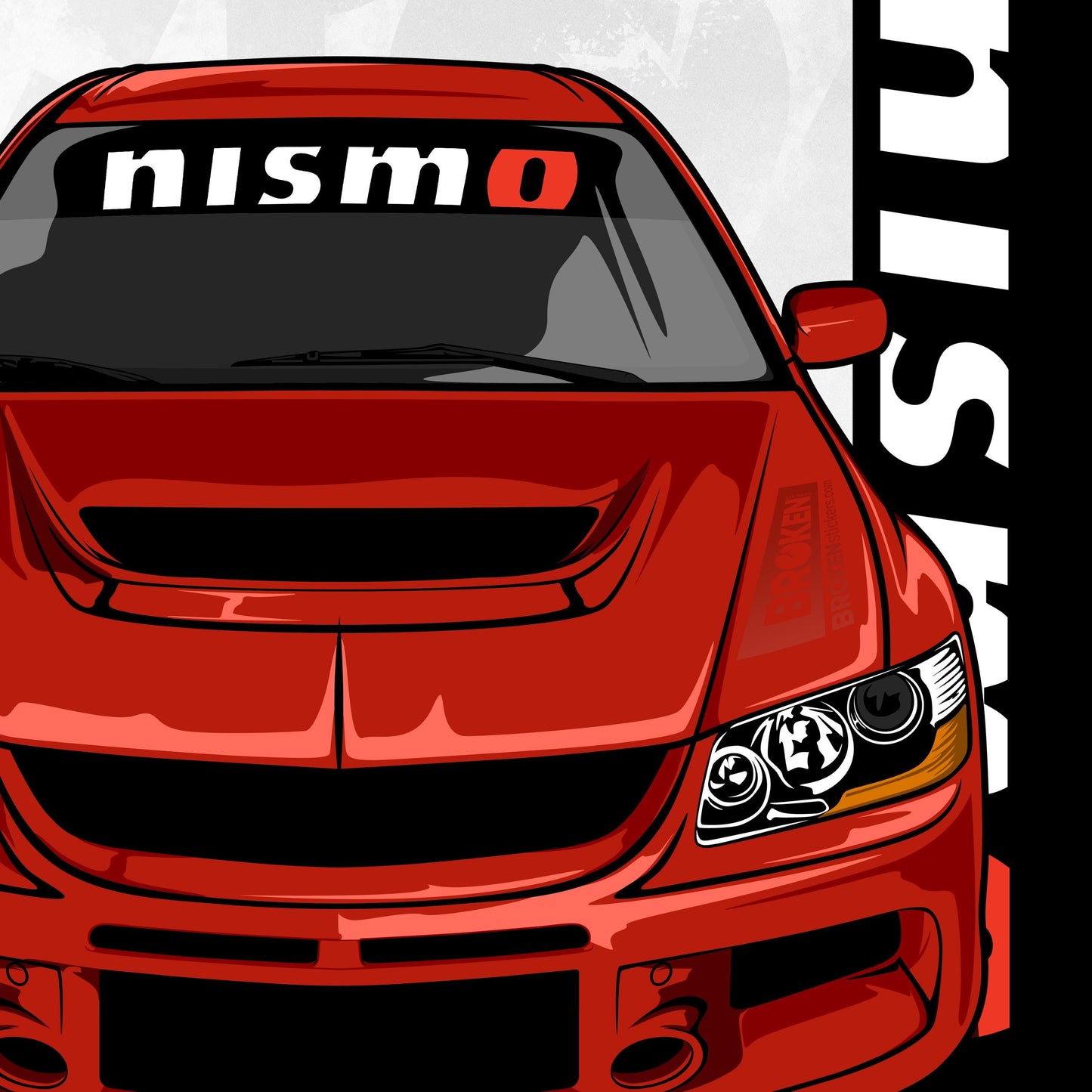 Nismo Windshield Banner Decal - JDM Style Car Windshield Sticker for Nissan Enthusiasts