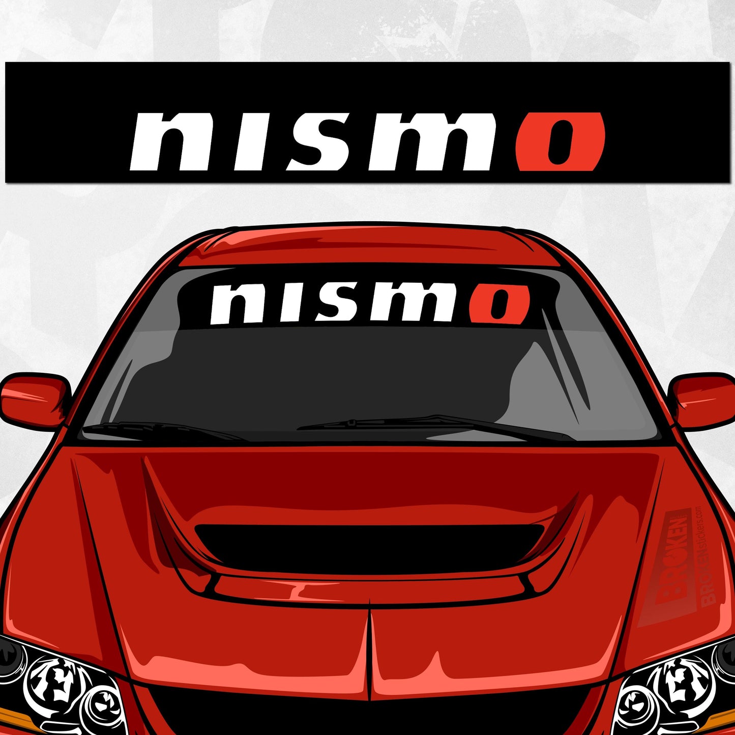 Nismo Windshield Banner Decal - JDM Style Car Windshield Sticker for Nissan Enthusiasts