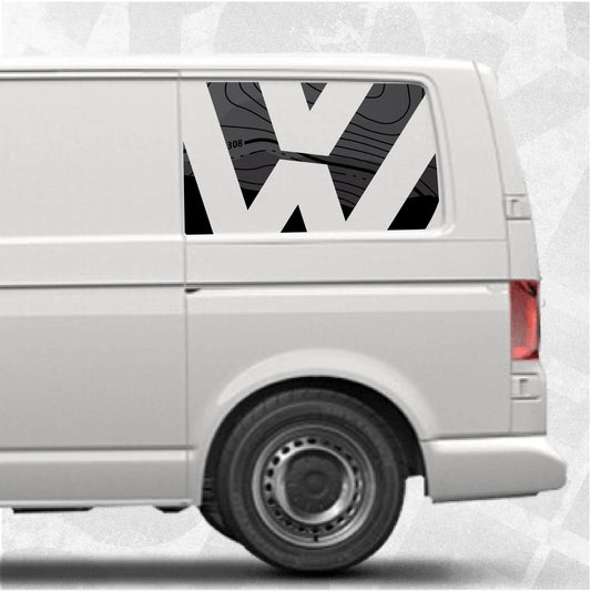 transporter VW printed topographic decal