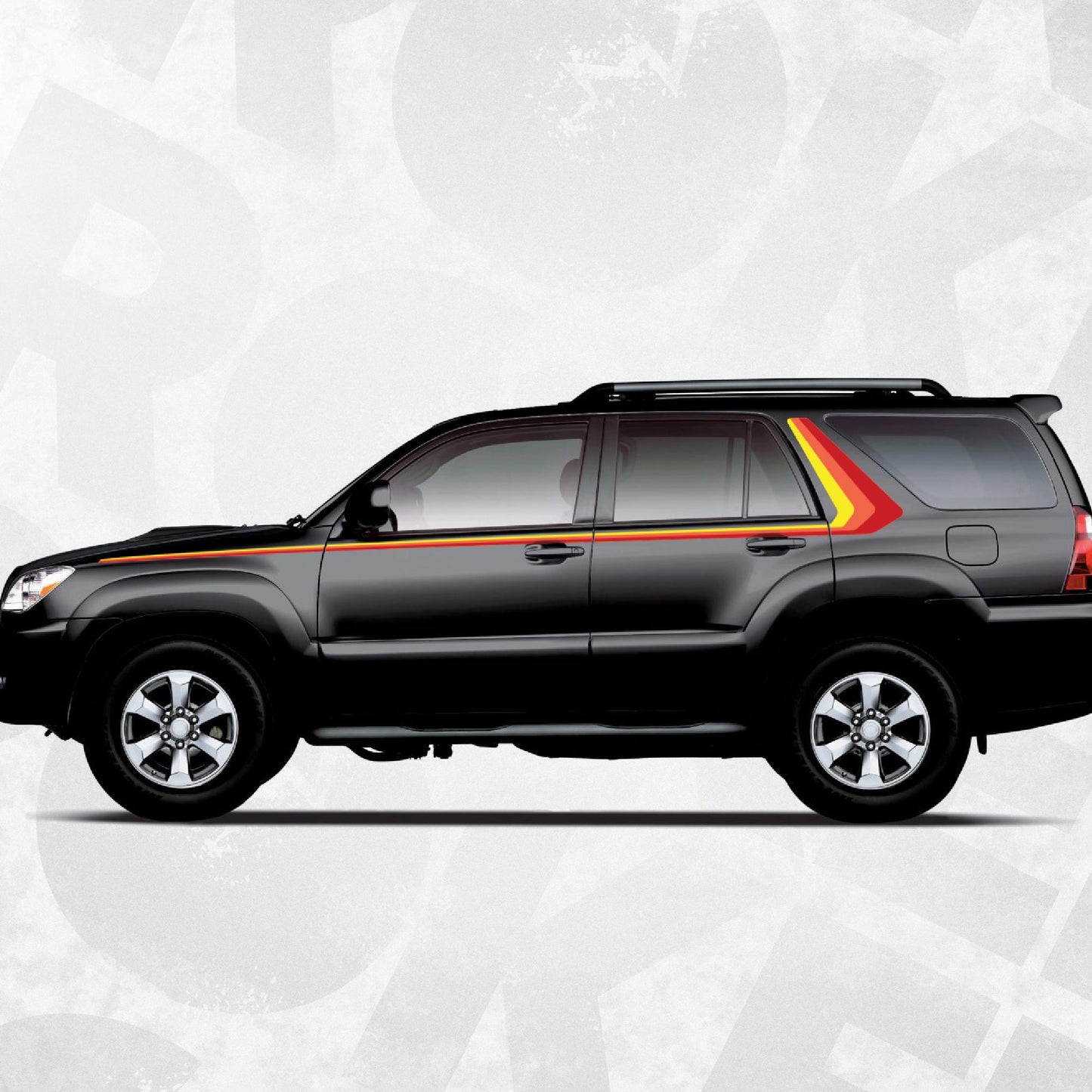 40th Anniversary Edition Stripes - Toyota 4runner 4th Gen Compatible - Vintage Racing Sticker - Car Accessories